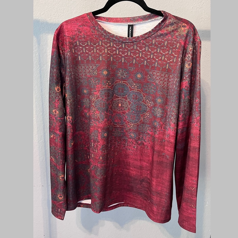 NORACORA Women’s Red Long Sleeve Shirt XL NWT